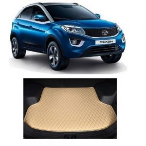 7D Car Trunk/Boot/Dicky PU Leatherette Mat for	Nexon  - Beige